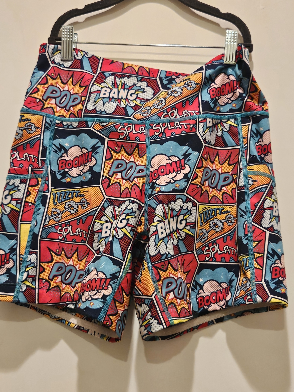 Constantly Varied Gear Kids Comic-Print Shorts in Red, Blue, Yellow